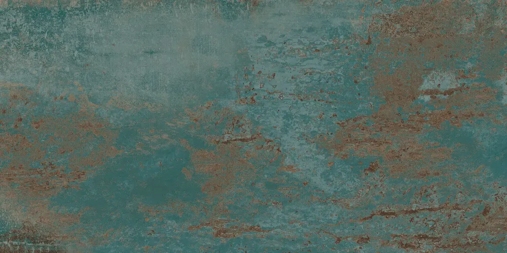 Indoor floor coverings - Green Oxidized Metal Effect Porcelain Stoneware 60X120 - EFJO053 (Ceramishop.fr) - CERAMISHOP