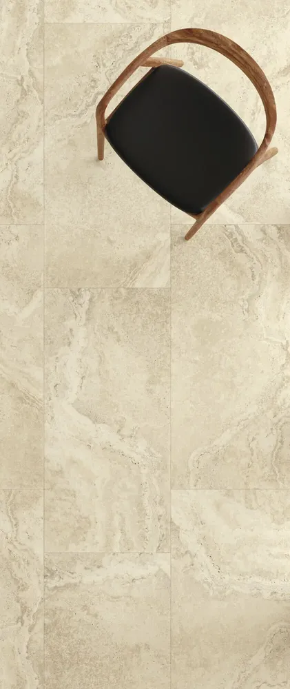 Revêtements sols extérieurs - Grès Cérame Effet Marbre Travertin Soft Ivoire Antidérapant 60X60 - ENSC147 (Ceramishop.fr) - CERAMISHOP