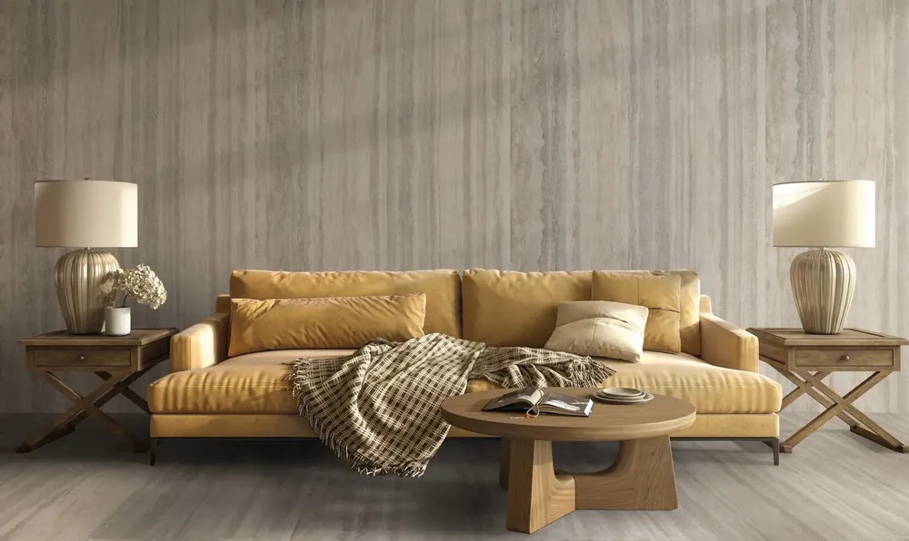 Revêtements sols intérieurs - Grès Cérame Effet Marbre Travertin Veiné Ivoire Mat 60X60 - ENVC895 (Ceramishop.fr) - CERAMISHOP