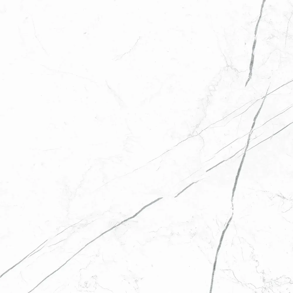Indoor floor coverings - Marble Effect Porcelain Stoneware Marquina Glossy White 60X60 - EMWE843 (Ceramishop.fr) - CERAMISHOP