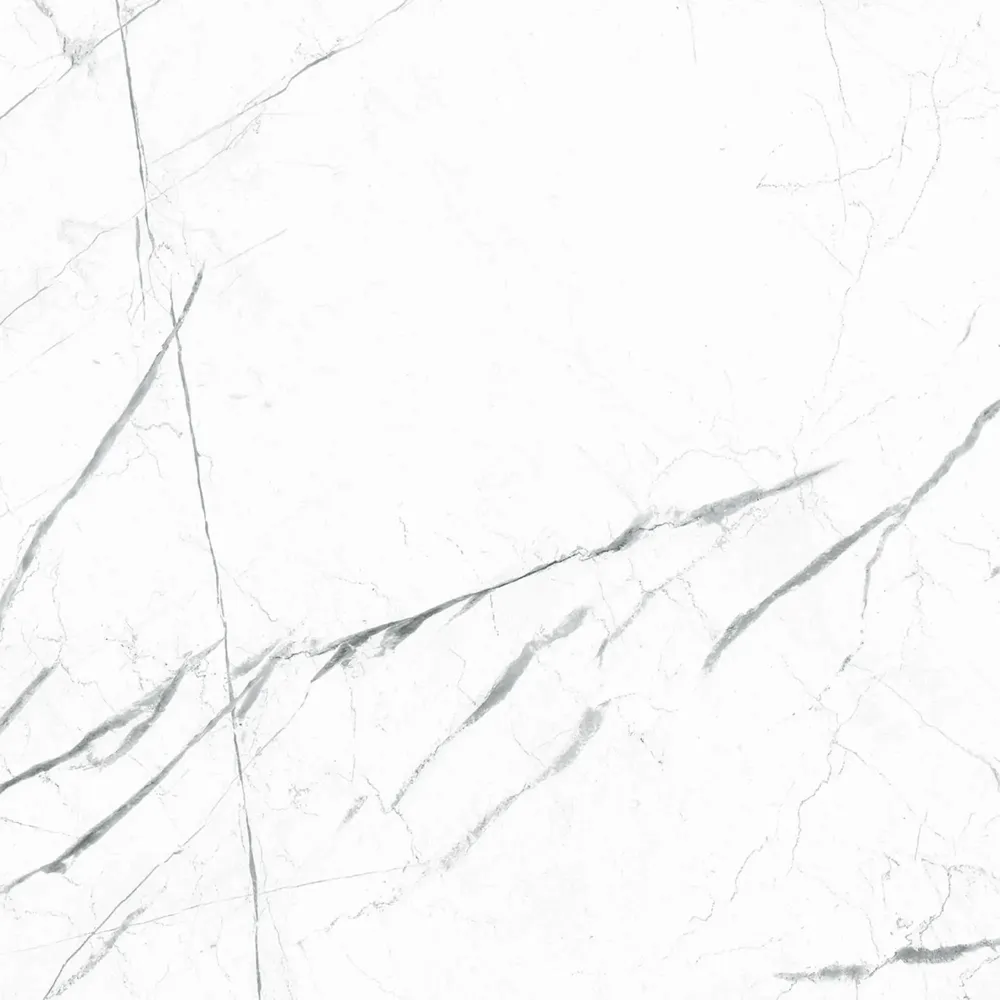 Indoor floor coverings - Marble Effect Porcelain Stoneware Marquina Glossy White 60X60 - EMWE843 (Ceramishop.fr) - CERAMISHOP