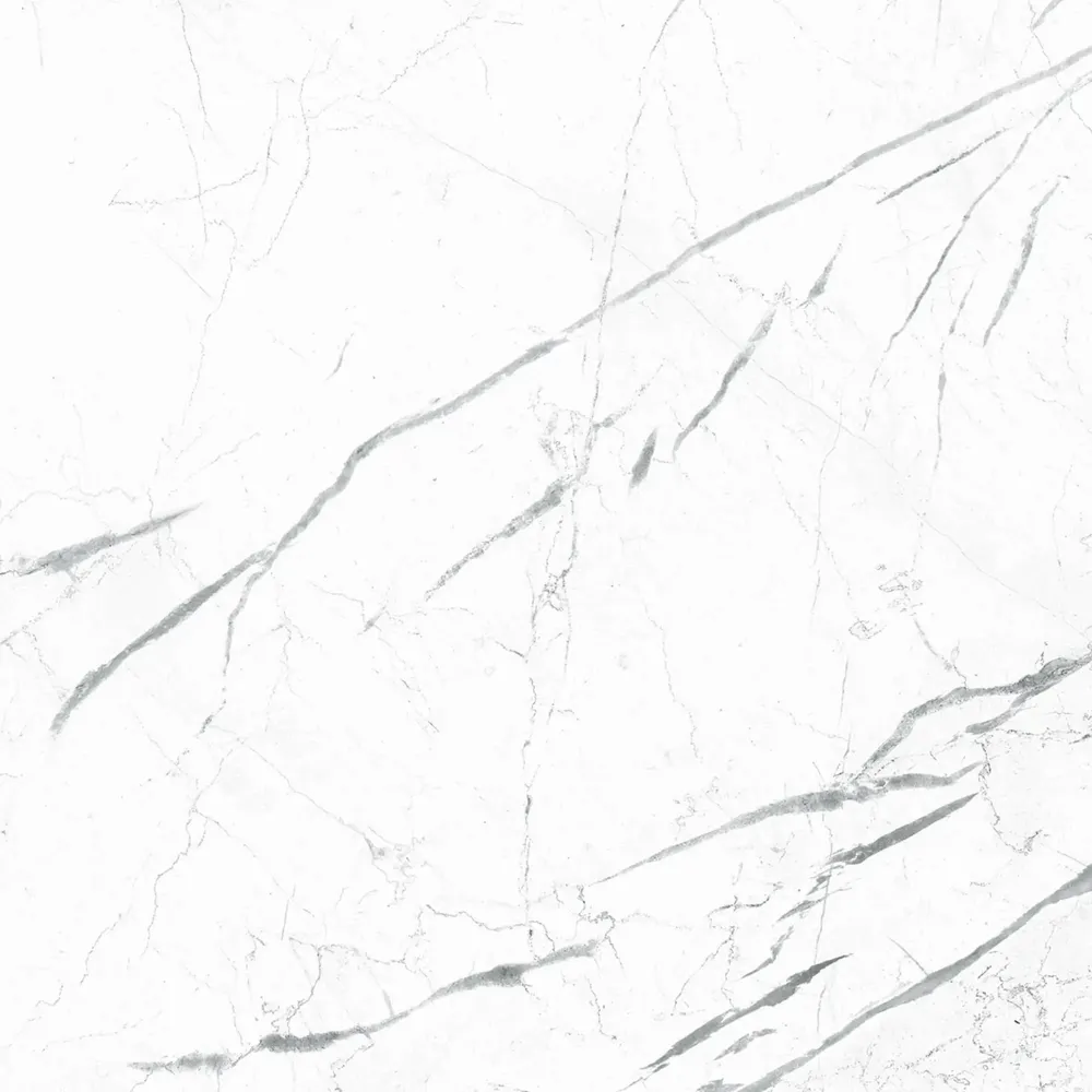 Indoor floor coverings - Marble Effect Porcelain Stoneware Marquina Glossy White 60X60 - EMWE843 (Ceramishop.fr) - CERAMISHOP