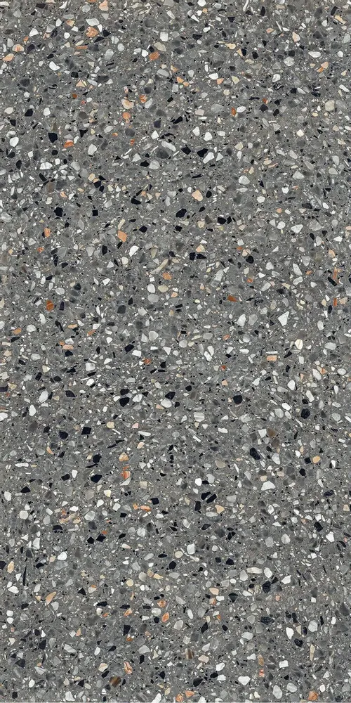 Indoor floor coverings - Terrazzo Stone Effect Porcelain Stoneware Grey 60X120 - EMYA1130 (Ceramishop.fr) - CERAMISHOP