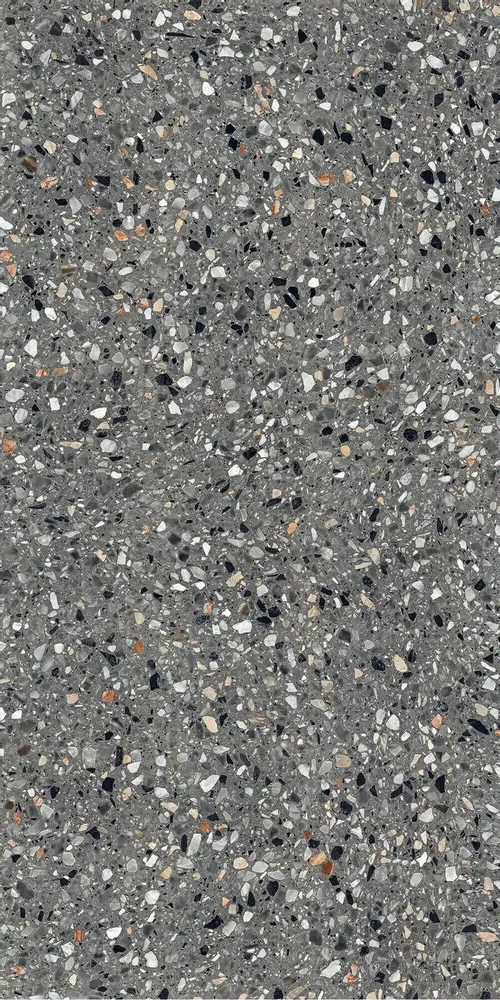Indoor floor coverings - Terrazzo Stone Effect Porcelain Stoneware Grey 60X120 - EMYA1130 (Ceramishop.fr) - CERAMISHOP