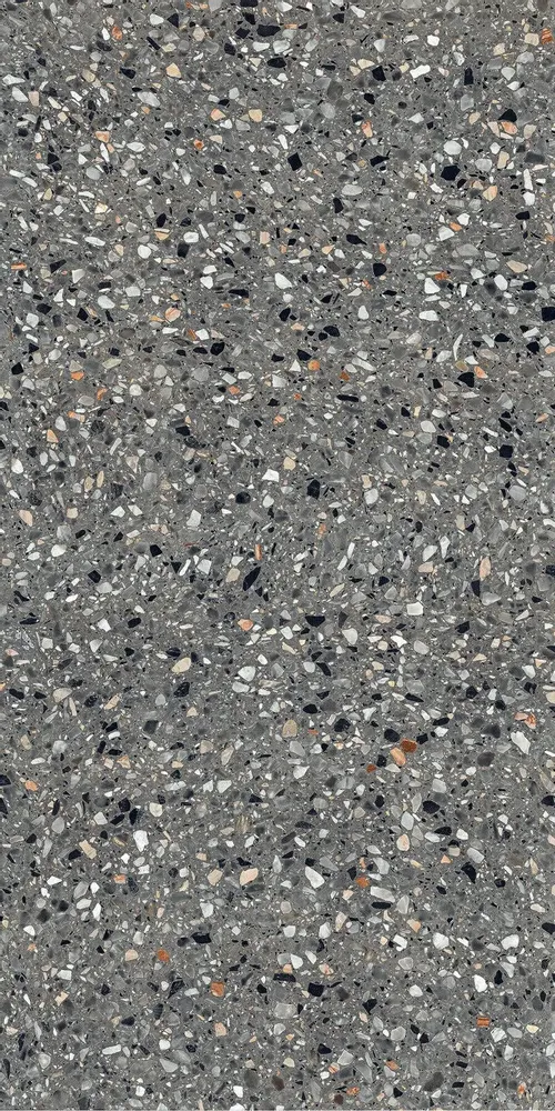 Indoor floor coverings - Terrazzo Stone Effect Porcelain Stoneware Grey 60X120 - EMYA1130 (Ceramishop.fr) - CERAMISHOP