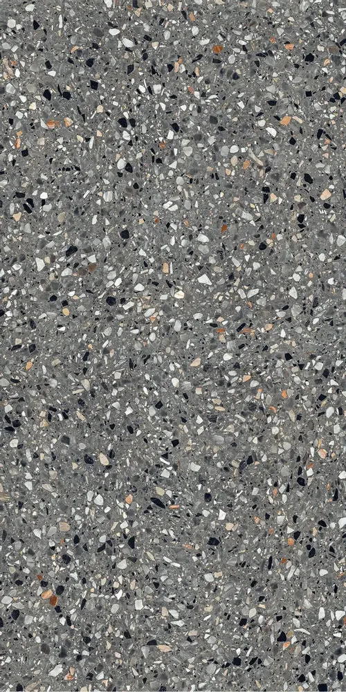 Indoor floor coverings - Terrazzo Stone Effect Porcelain Stoneware Grey 60X120 - EMYA1130 (Ceramishop.fr) - CERAMISHOP