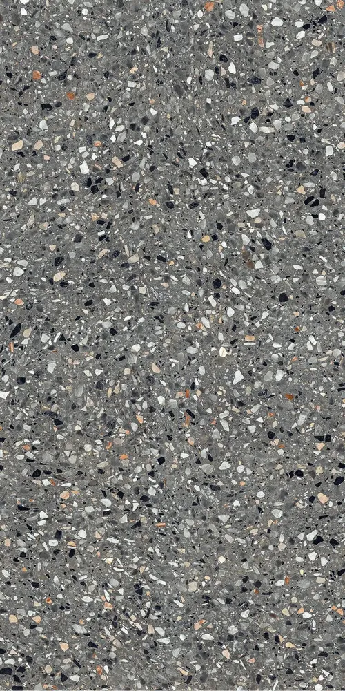 Indoor floor coverings - Terrazzo Stone Effect Porcelain Stoneware Grey 60X120 - EMYA1130 (Ceramishop.fr) - CERAMISHOP