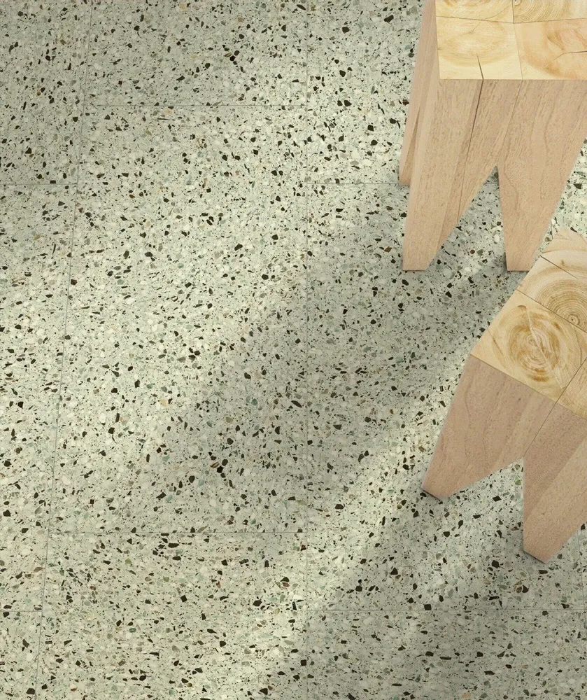 Indoor floor coverings - Terrazzo Stone Effect Porcelain Stoneware 03 60X60 - EMYL1133 (Ceramishop.fr) - CERAMISHOP
