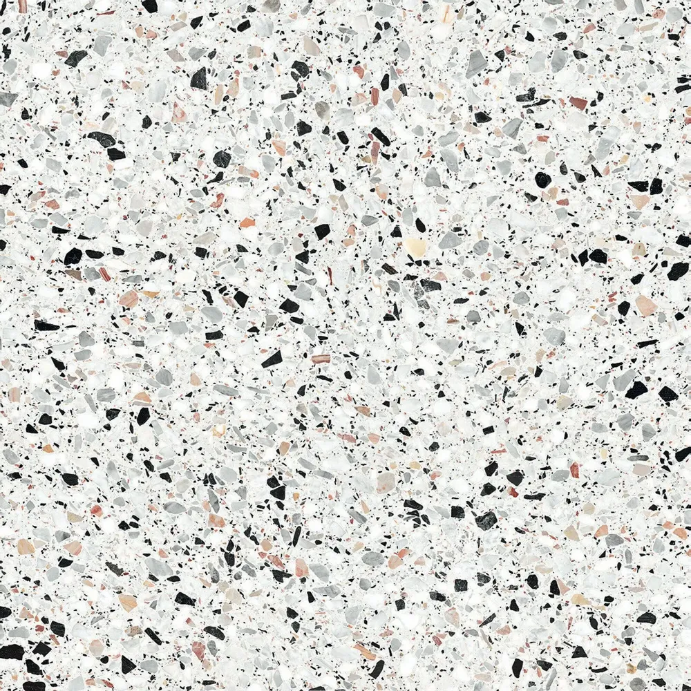 Indoor floor coverings - White Terrazzo Stone Effect Porcelain Stoneware 60x60 - EMYW1131 (Ceramishop.fr) - CERAMISHOP