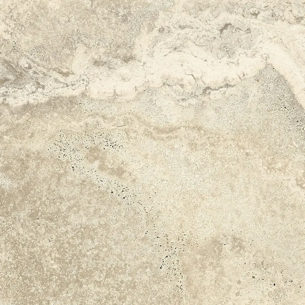 Indoor floor coverings - Marble Effect Travertine Soft Ivory Matt Porcelain Stoneware 60X60 - ENSC143 (Ceramishop.fr) - CERAMISHOP