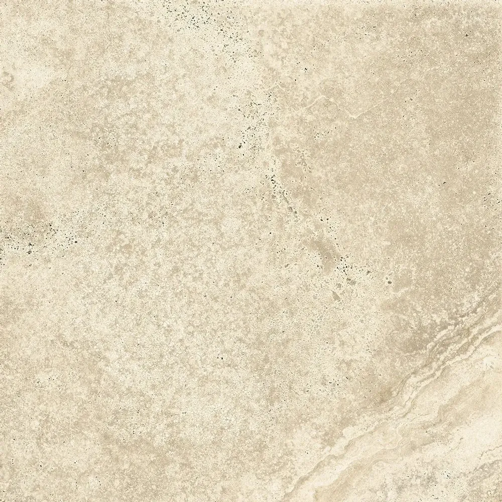 Indoor floor coverings - Marble Effect Travertine Soft Ivory Matt Porcelain Stoneware 60X60 - ENSC143 (Ceramishop.fr) - CERAMISHOP