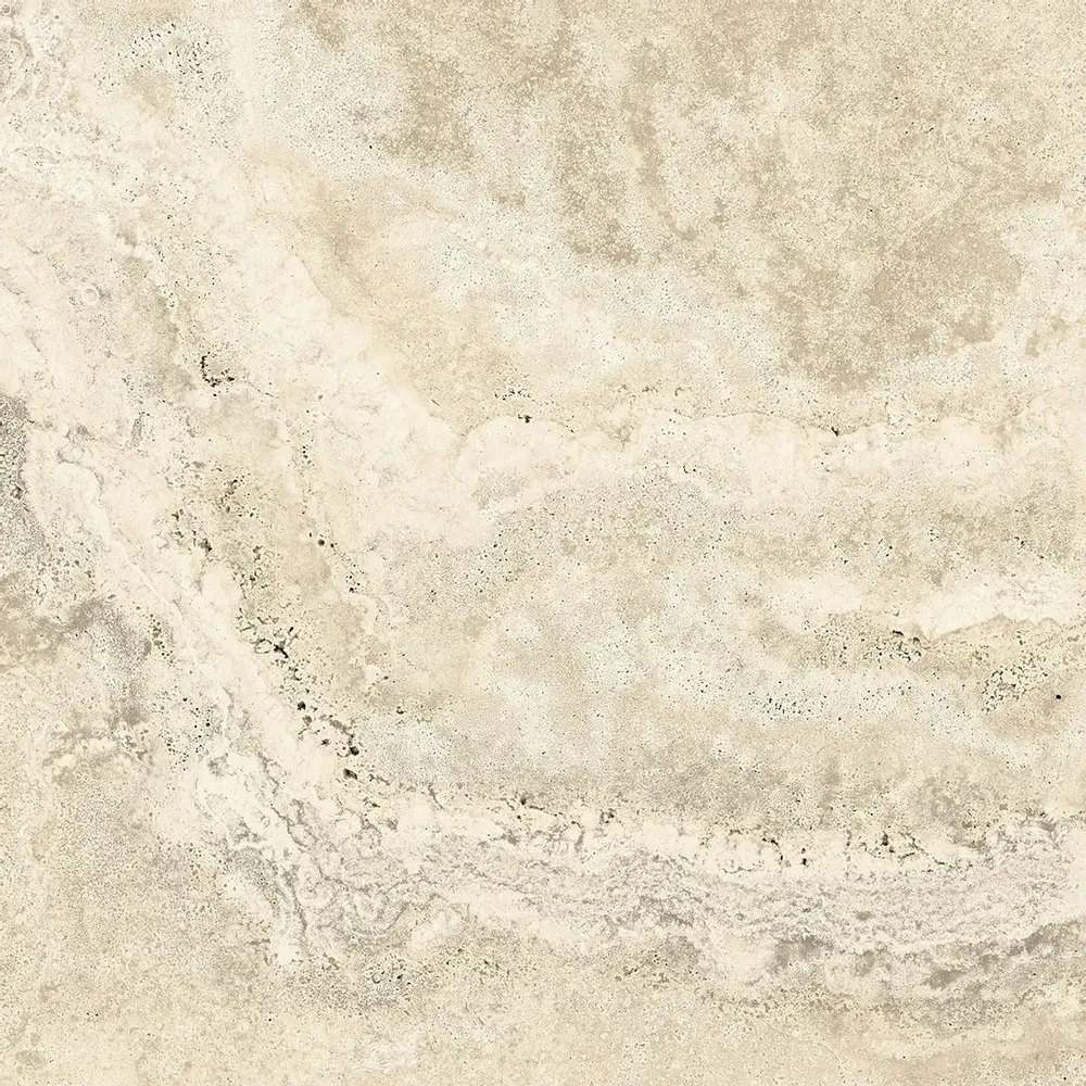 Indoor floor coverings - Marble Effect Travertine Soft Ivory Matt Porcelain Stoneware 60X60 - ENSC143 (Ceramishop.fr) - CERAMISHOP