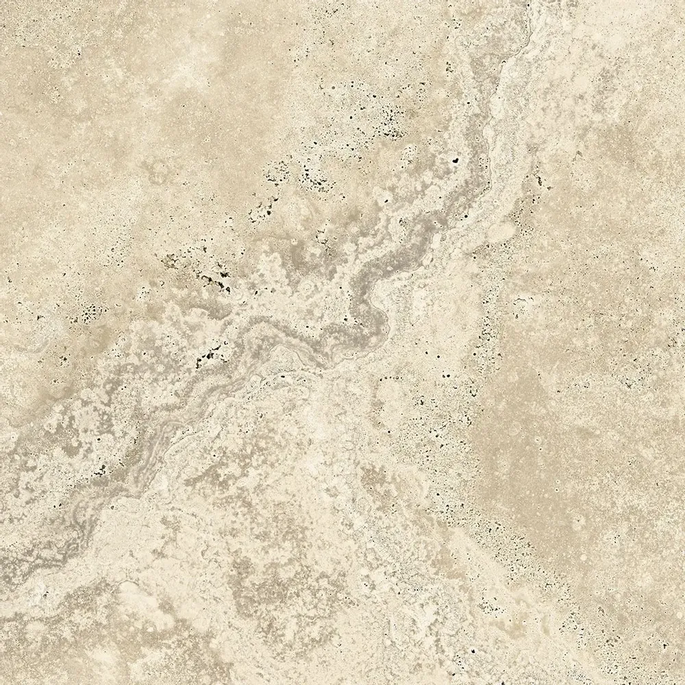 Indoor floor coverings - Marble Effect Travertine Soft Ivory Matt Porcelain Stoneware 60X60 - ENSC143 (Ceramishop.fr) - CERAMISHOP