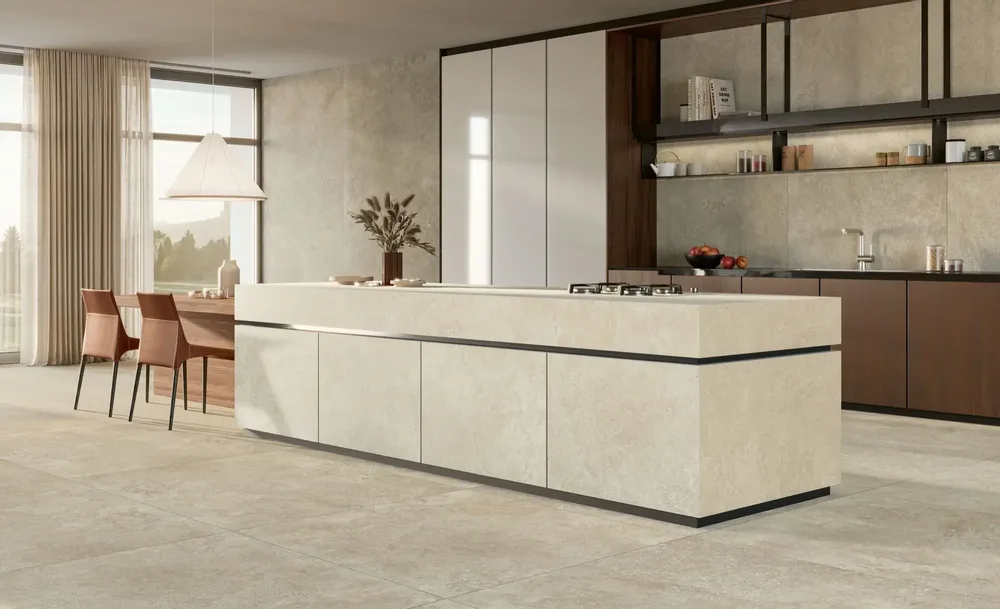 Indoor floor coverings - Porcelain Stoneware with Spatula-Style Dove Grey Matt Rt 60X60 - ENUR1655 (Ceramishop.fr) - CERAMISHOP