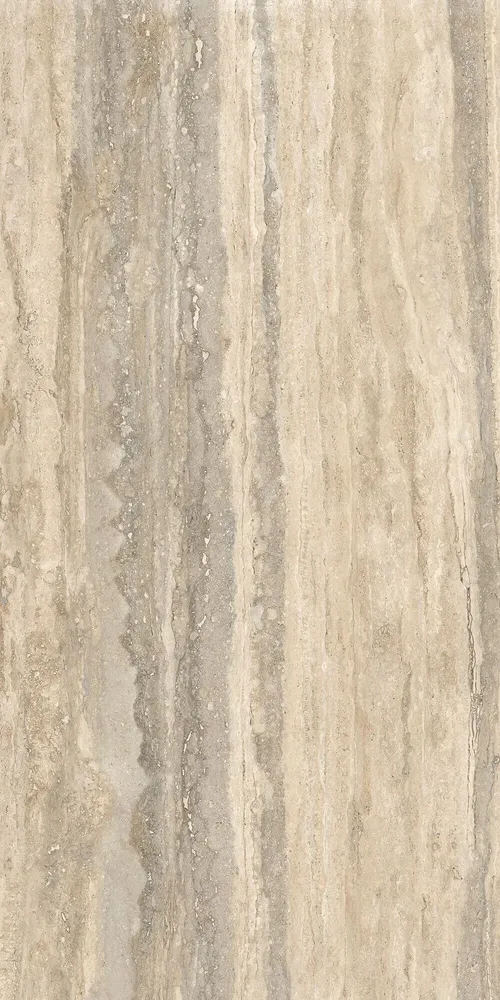 Indoor floor coverings - Matte Beige Veined Travertine Marble Effect Porcelain Stoneware 60X120 - ENVA152 (Ceramishop.fr) - CERAMISHOP