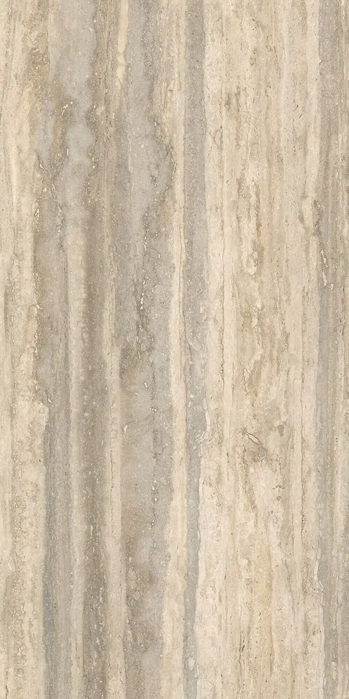 Indoor floor coverings - Matte Beige Veined Travertine Marble Effect Porcelain Stoneware 60X120 - ENVA152 (Ceramishop.fr) - CERAMISHOP