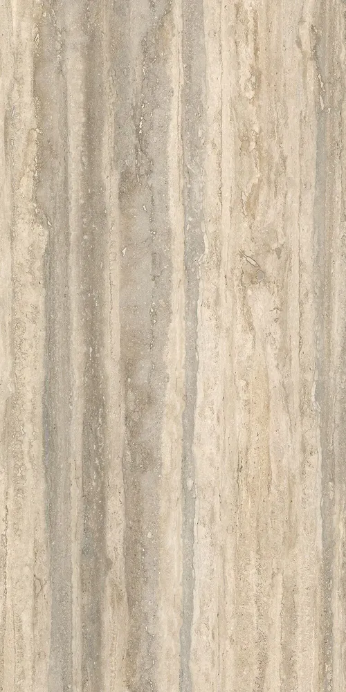 Indoor floor coverings - Matte Beige Veined Travertine Marble Effect Porcelain Stoneware 60X120 - ENVA152 (Ceramishop.fr) - CERAMISHOP