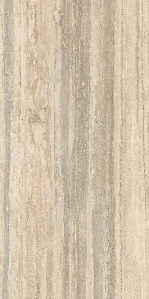 Indoor floor coverings - Matte Beige Veined Travertine Marble Effect Porcelain Stoneware 60X120 - ENVA152 (Ceramishop.fr) - CERAMISHOP