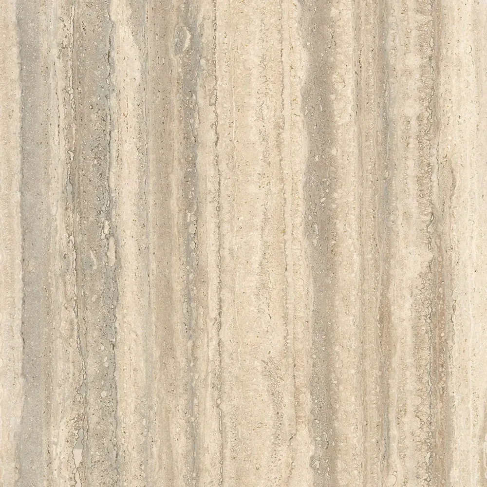Indoor floor coverings - Matte Beige Travertine Marble Effect Porcelain Stoneware 60x60 - ENVA896 (Ceramishop.fr) - CERAMISHOP