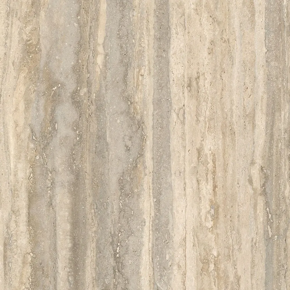 Indoor floor coverings - Matte Beige Travertine Marble Effect Porcelain Stoneware 60x60 - ENVA896 (Ceramishop.fr) - CERAMISHOP