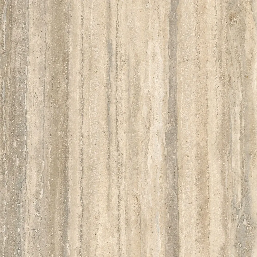 Indoor floor coverings - Matte Beige Travertine Marble Effect Porcelain Stoneware 60x60 - ENVA896 (Ceramishop.fr) - CERAMISHOP