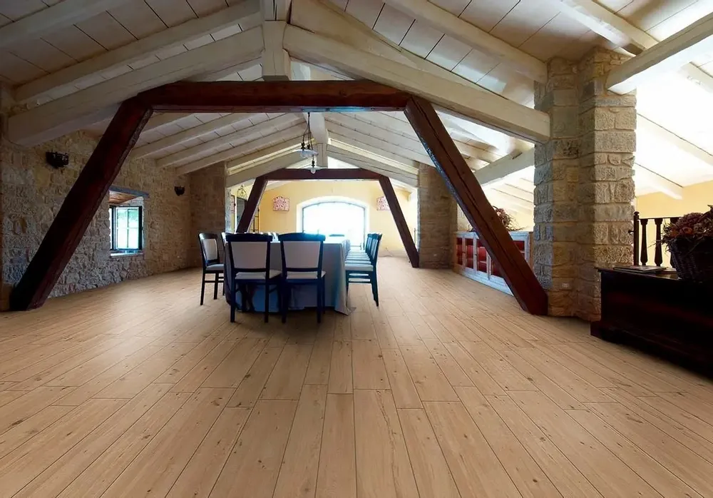 Indoor floor coverings - Raw Wood Effect Beige Matt Porcelain Stoneware 20X120 - EPBE276 (Ceramishop.fr) - CERAMISHOP