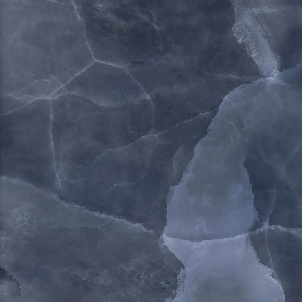Indoor floor coverings - Glossy Blue Onyx Marble Effect Porcelain Stoneware 60x60 - EOXB869 (Ceramishop.fr) - CERAMISHOP