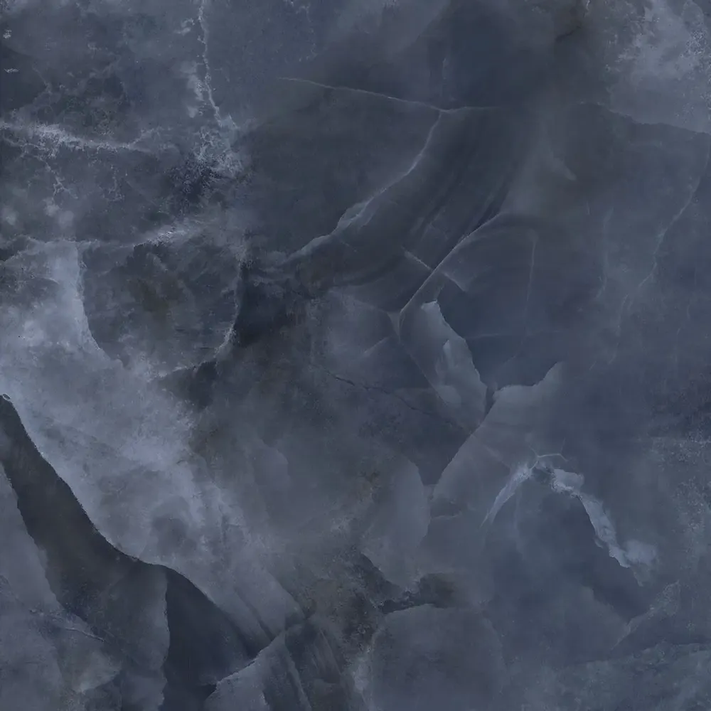 Indoor floor coverings - Glossy Blue Onyx Marble Effect Porcelain Stoneware 60x60 - EOXB869 (Ceramishop.fr) - CERAMISHOP