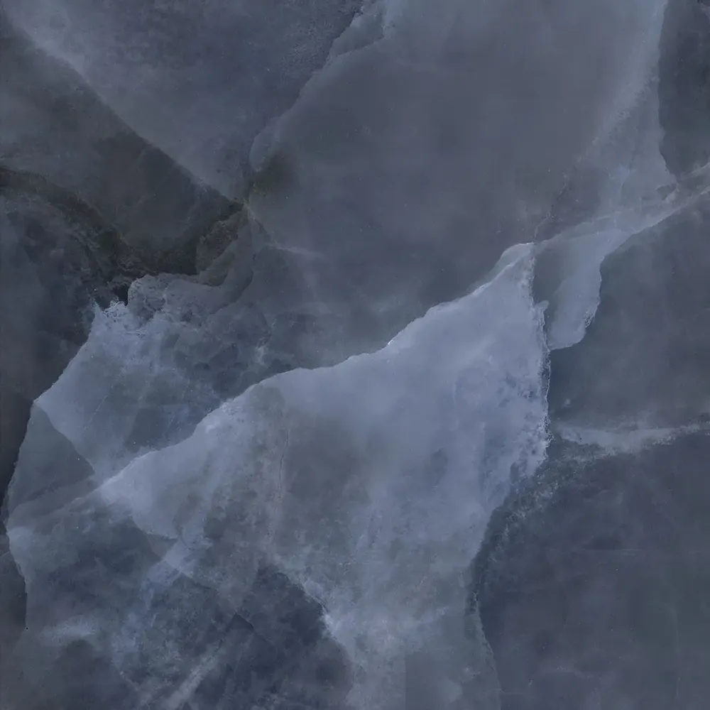 Indoor floor coverings - Glossy Blue Onyx Marble Effect Porcelain Stoneware 60x60 - EOXB869 (Ceramishop.fr) - CERAMISHOP