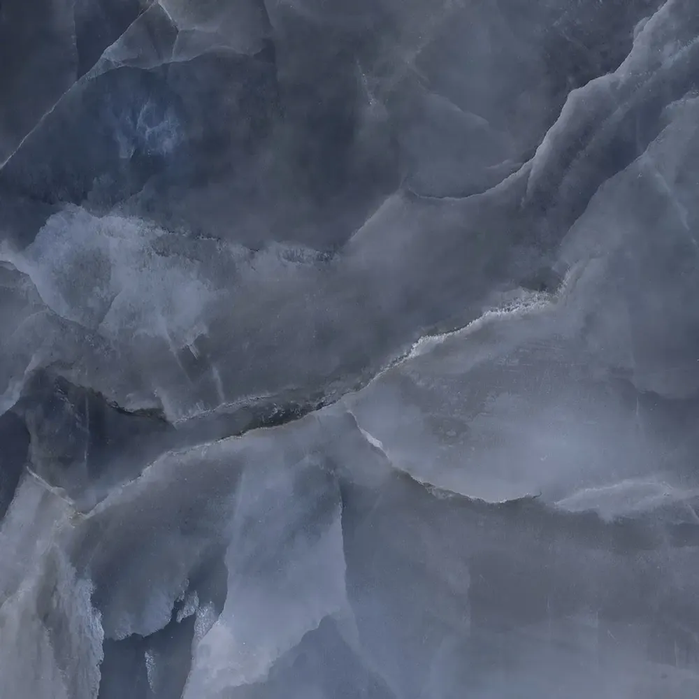 Indoor floor coverings - Glossy Blue Onyx Marble Effect Porcelain Stoneware 60x60 - EOXB869 (Ceramishop.fr) - CERAMISHOP