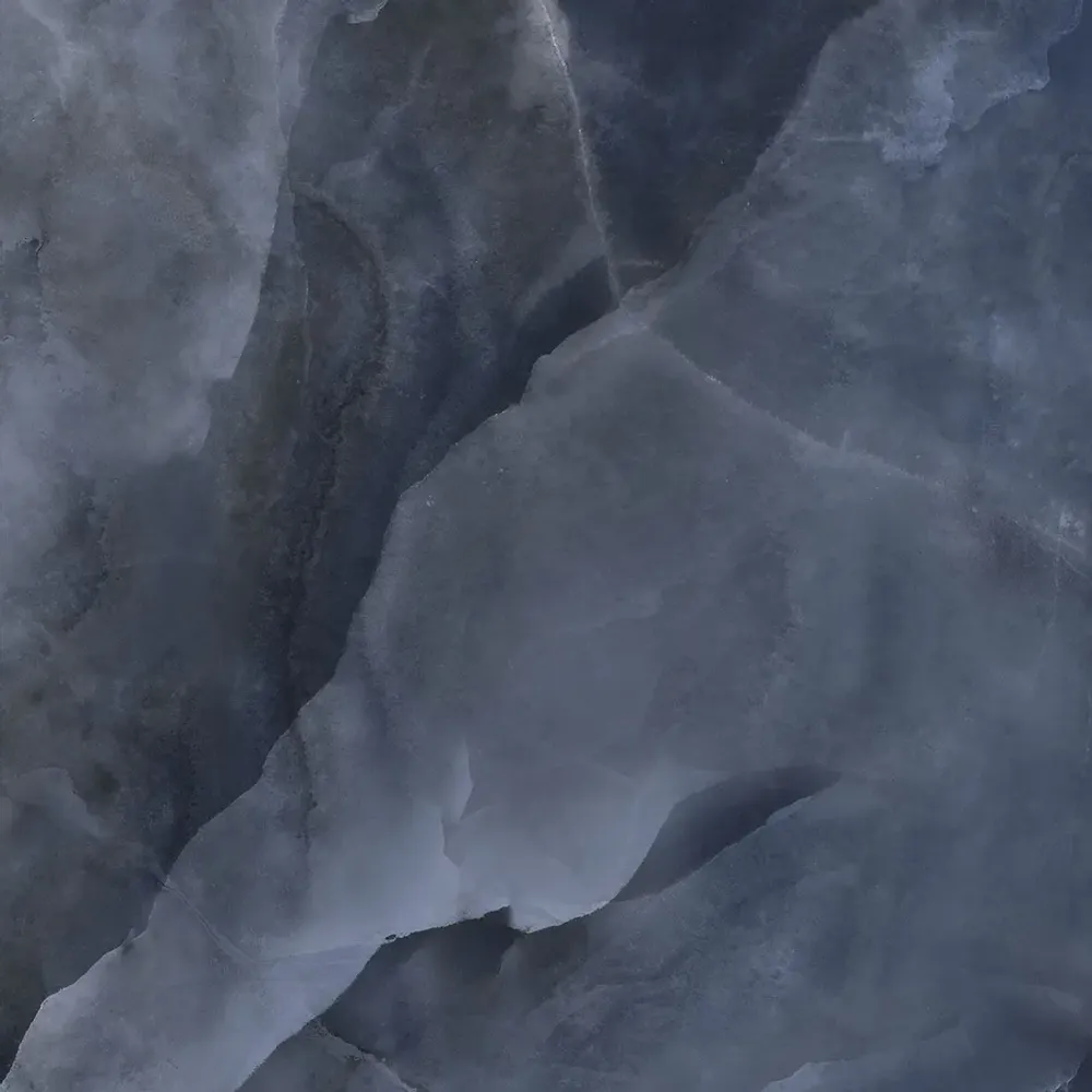 Indoor floor coverings - Glossy Blue Onyx Marble Effect Porcelain Stoneware 60x60 - EOXB869 (Ceramishop.fr) - CERAMISHOP