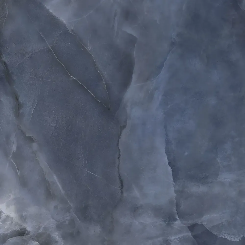 Indoor floor coverings - Glossy Blue Onyx Marble Effect Porcelain Stoneware 60x60 - EOXB869 (Ceramishop.fr) - CERAMISHOP