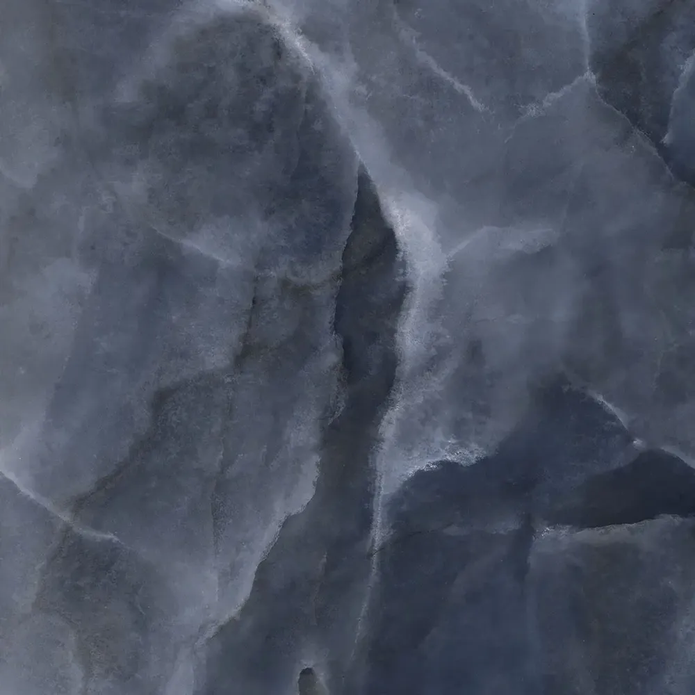 Indoor floor coverings - Glossy Blue Onyx Marble Effect Porcelain Stoneware 60x60 - EOXB869 (Ceramishop.fr) - CERAMISHOP