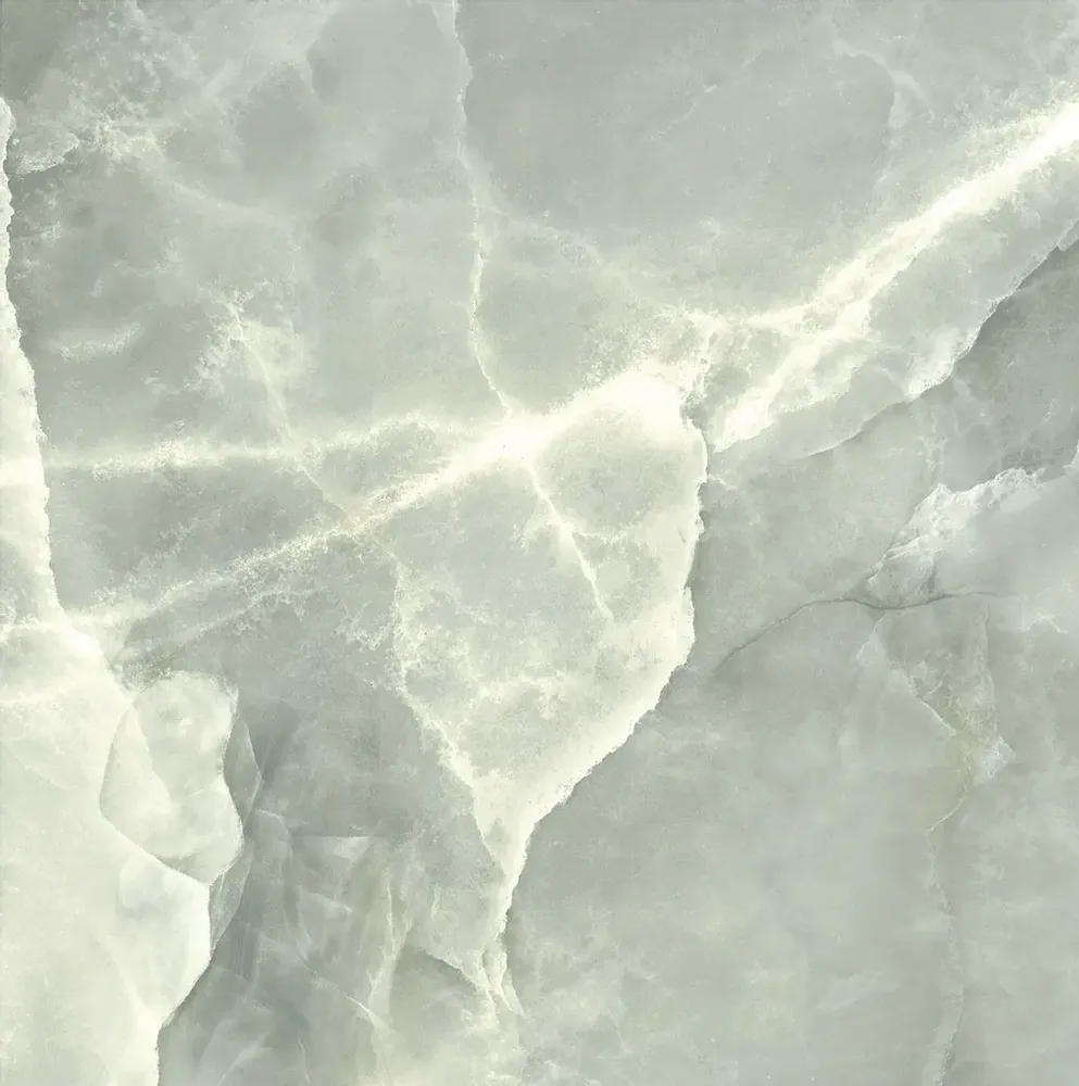 Indoor floor coverings - Marble Effect Porcelain Stoneware Onyx Jade Glossy Green 60X60 - EOXJ868 (Ceramishop.fr) - CERAMISHOP