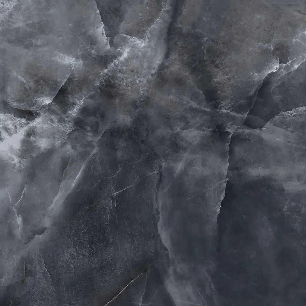 Indoor floor coverings - Glossy Black Onyx Marble Effect Porcelain Stoneware 60x60 - EOXK870 (Ceramishop.fr) - CERAMISHOP