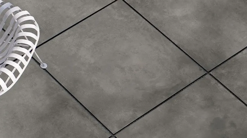 Outdoor floor coverings - Anthracite Waxed Concrete Effect Porcelain Stoneware, Non-Slip, 60x120 - EPAE661 (Ceramishop.fr) - CERAMISHOP