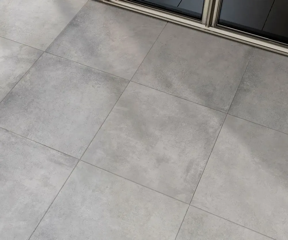 Outdoor floor coverings - Light Grey Waxed Concrete Effect Porcelain Stoneware, Non-Slip, 60x120 - EPGY657 (Ceramishop.fr) - CERAMISHOP