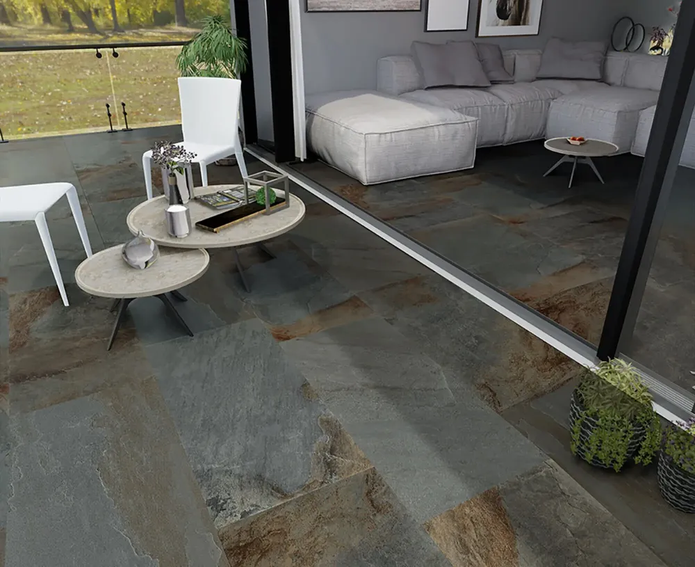 Indoor floor coverings - Slate Stone Effect Porcelain Stoneware 01 60X120 - EPEA1144 (Ceramishop.fr) - CERAMISHOP