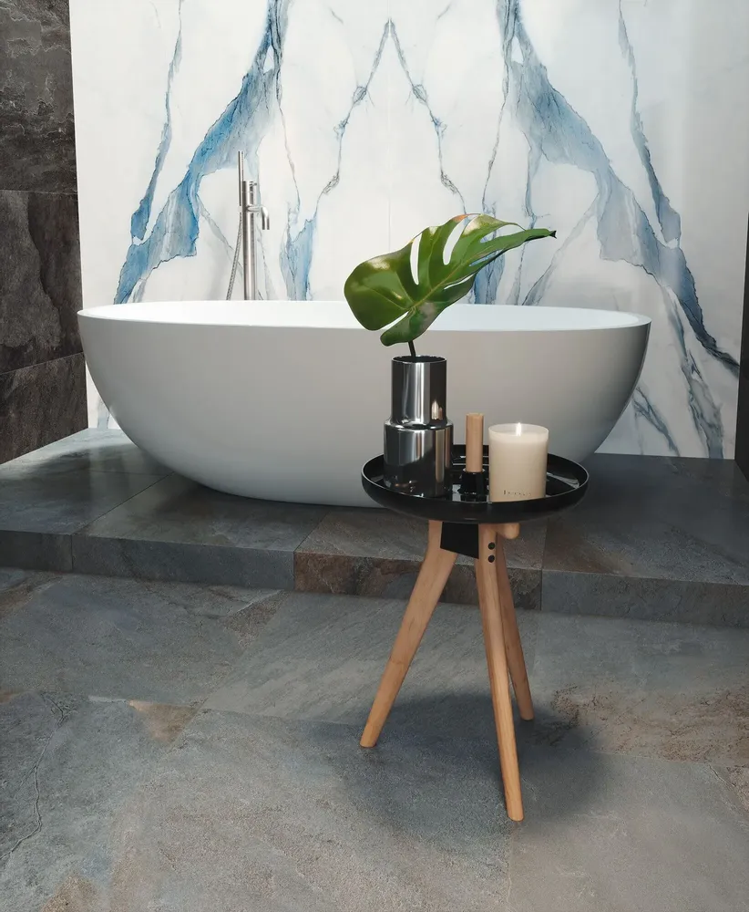 Revêtements sols intérieurs - Grès Cérame Effet Pierre Ardoise Foncée 60X120 - EPEP1142 (Ceramishop.fr) - CERAMISHOP