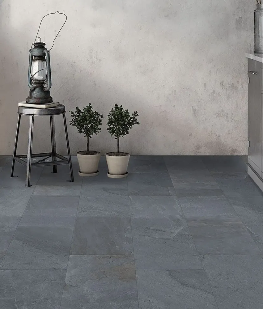 Revêtements sols intérieurs - Grès Cérame Effet Pierre Ardoise Foncée 60X120 - EPEP1142 (Ceramishop.fr) - CERAMISHOP