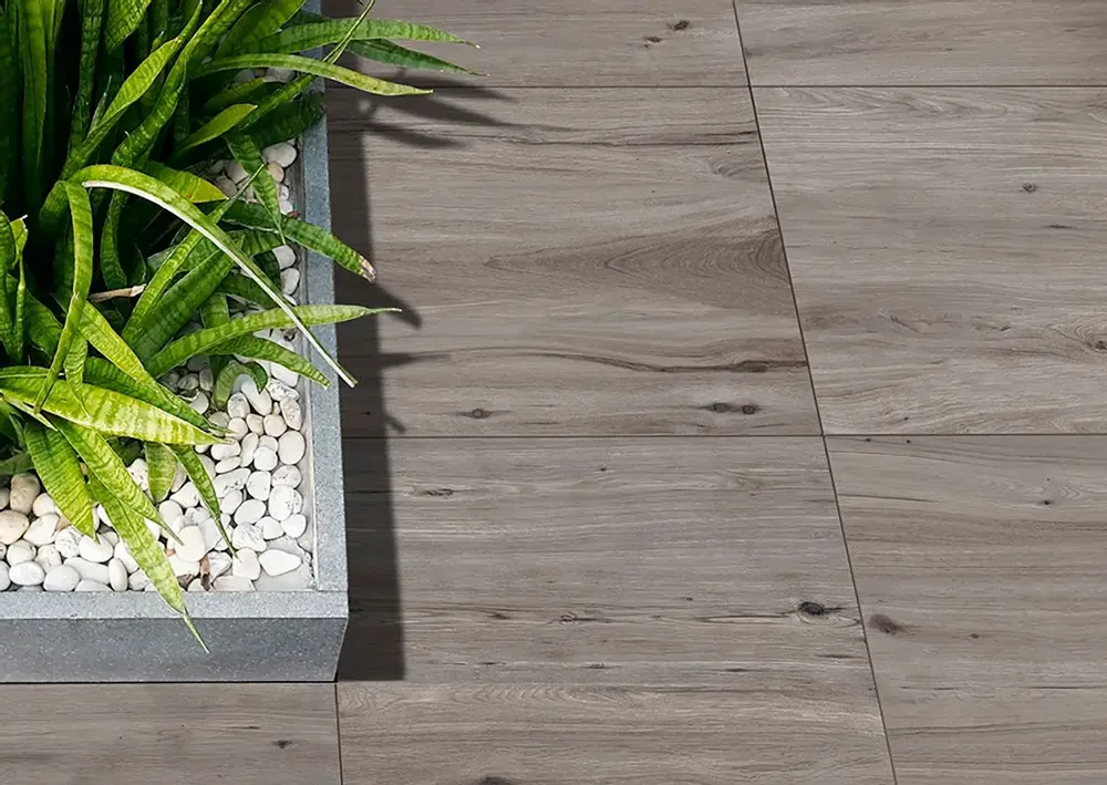 Revêtements sols extérieurs - Grès Cérame Effet Bois Brut Gris Antidérapant 30X120 - EPGY274 (Ceramishop.fr) - CERAMISHOP