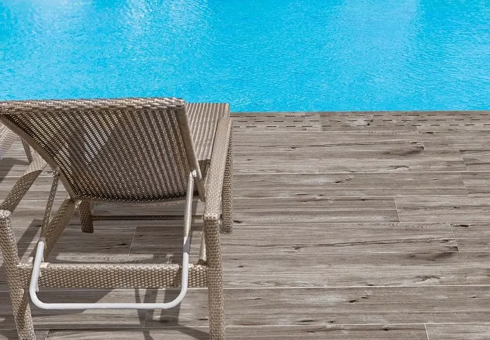 Revêtements sols extérieurs - Grès Cérame Effet Bois Brut Gris Antidérapant 30X120 - EPGY274 (Ceramishop.fr) - CERAMISHOP