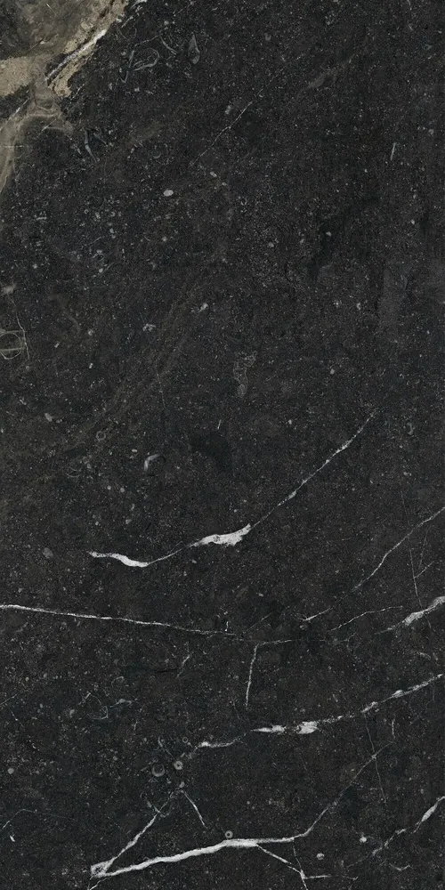 Indoor floor coverings - Porcelain Stoneware with Veined Beige and Black Marble Effect - Glossy 60x120cm - EPIB162 (Ceramishop.fr) - CERAMISHOP