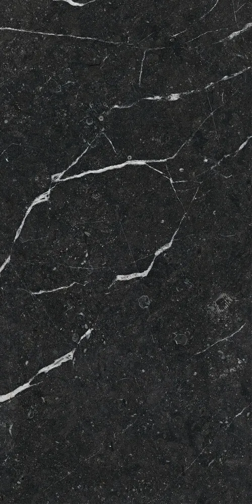 Indoor floor coverings - Porcelain Stoneware with Veined Beige and Black Marble Effect - Glossy 60x120cm - EPIB162 (Ceramishop.fr) - CERAMISHOP