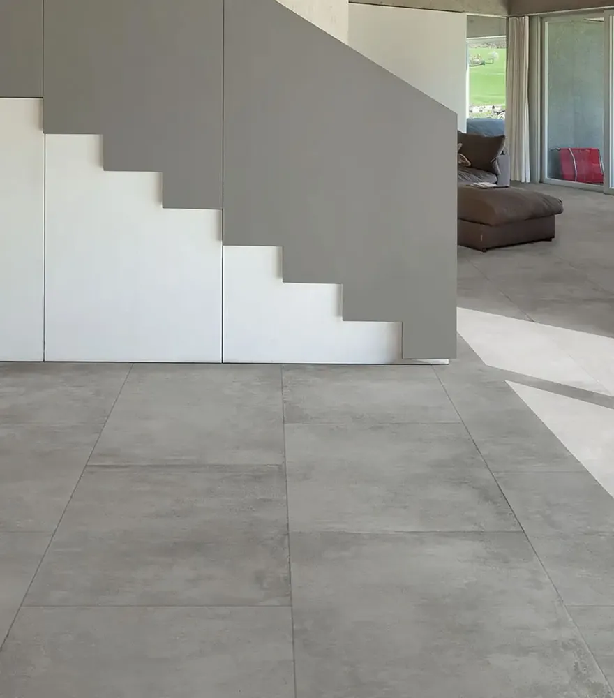 Outdoor floor coverings - Smoked Concrete Effect Anti-slip Porcelain Stoneware 60X120 - EPSE659 (Ceramishop.fr) - CERAMISHOP