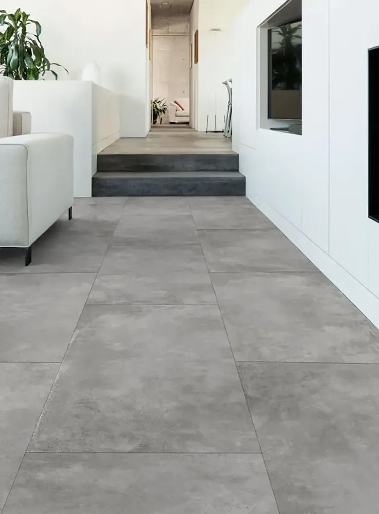 Indoor floor coverings - Smoked Concrete Effect Porcelain Stoneware 60x60 - EPSE671 (Ceramishop.fr) - CERAMISHOP