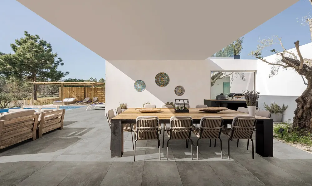 Revêtements sols extérieurs - Grès Cérame Effet Béton Ciré Gris Foncé Antidérapant 60X120 - EPSR655 (Ceramishop.fr) - CERAMISHOP