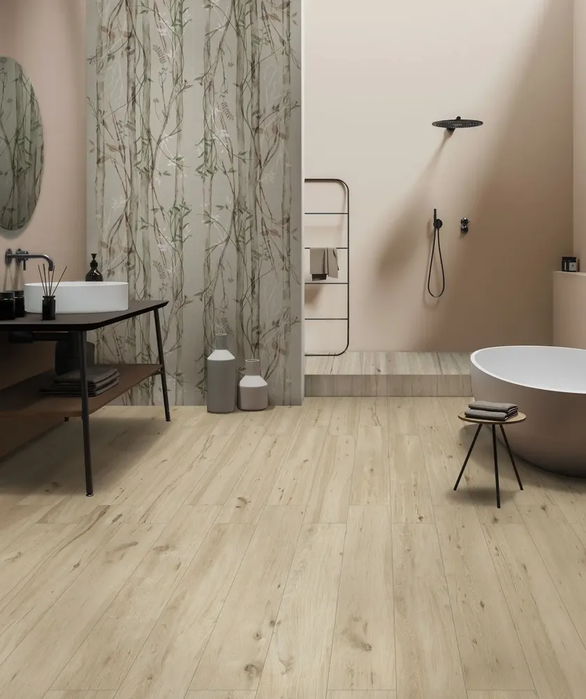 Indoor floor coverings - White Matt Raw Wood Effect Porcelain Stoneware 20X120 - EPWE275 (Ceramishop.fr) - CERAMISHOP