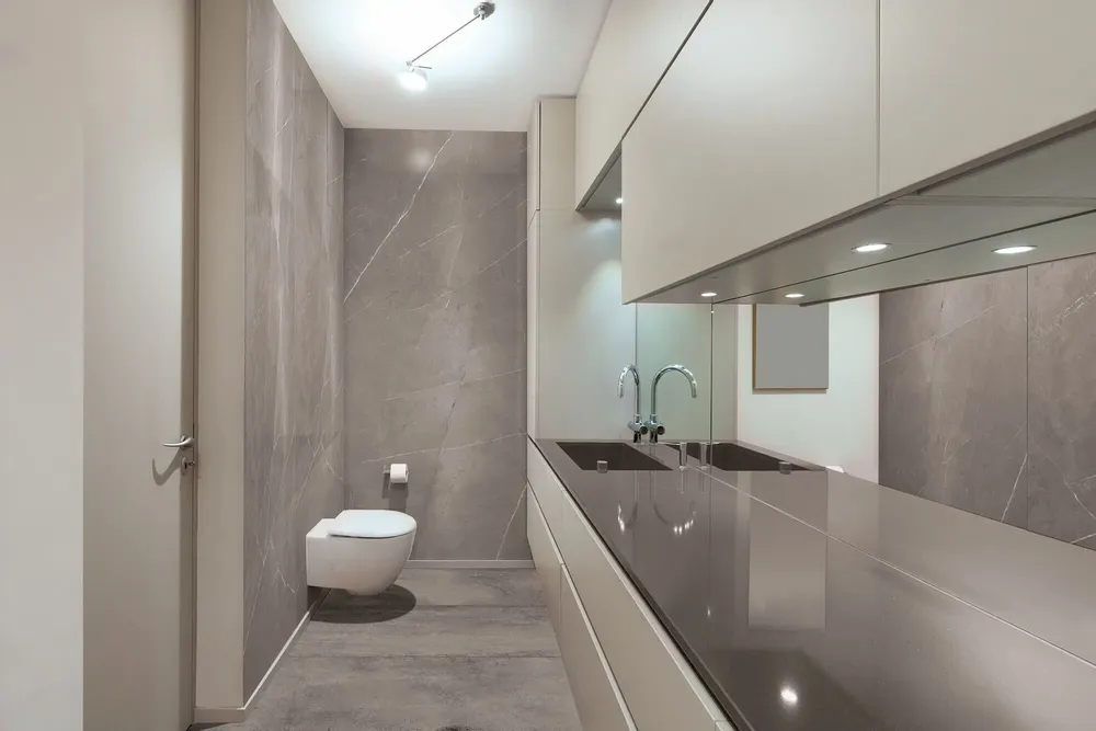 Revêtements sols intérieurs - Grès Cérame Effet Marbre Royal Gris Brillant 60X120 - EPYF166 (Ceramishop.fr) - CERAMISHOP