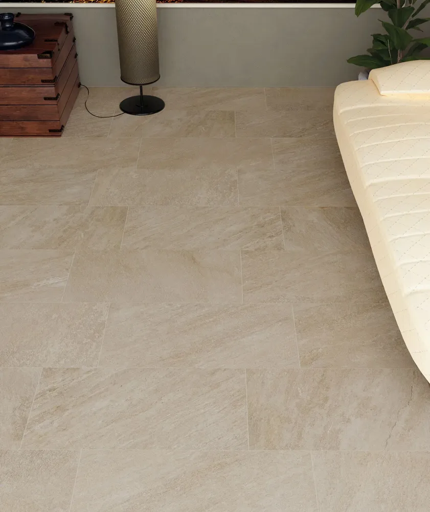 Indoor floor coverings - Beige Stone Effect Porcelain Stoneware 60x60 - EREB1193 (Ceramishop.fr) - CERAMISHOP